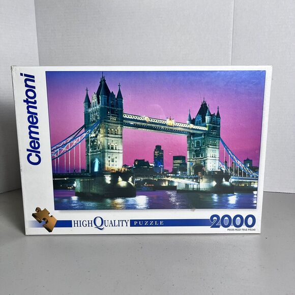 Clementoni 2000 Piece Jigsaw Puzzle London Tower Bridge Dusk Sunset NEW in Wrap - Picture 1 of 5